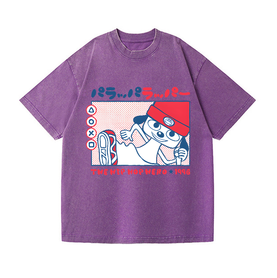 PaRappa the Rapper Vintage Wash Japanese Design T-Shirt
