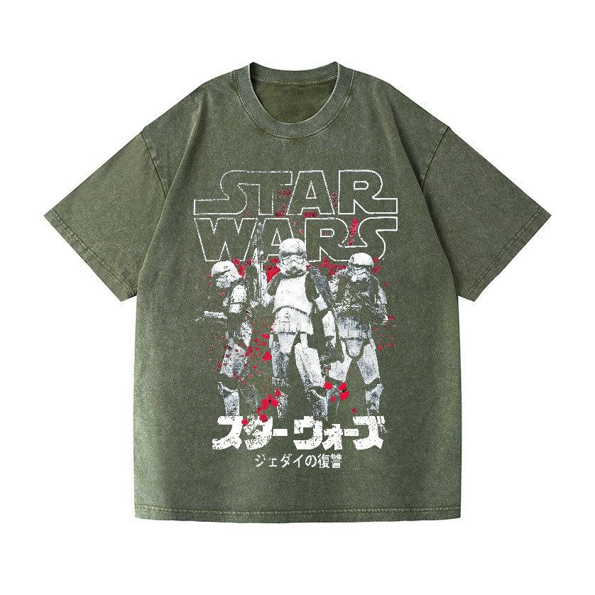 Storm Trooper Star Wars Vintage Wash Japanese Design T-Shirt