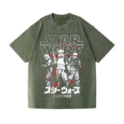 Storm Trooper Star Wars Vintage Wash Japanese Design T-Shirt