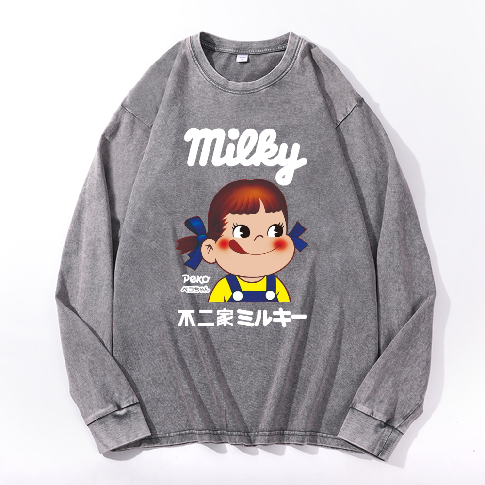 Fujiya Vintage Cotton Wash Crewneck Sweatshirt