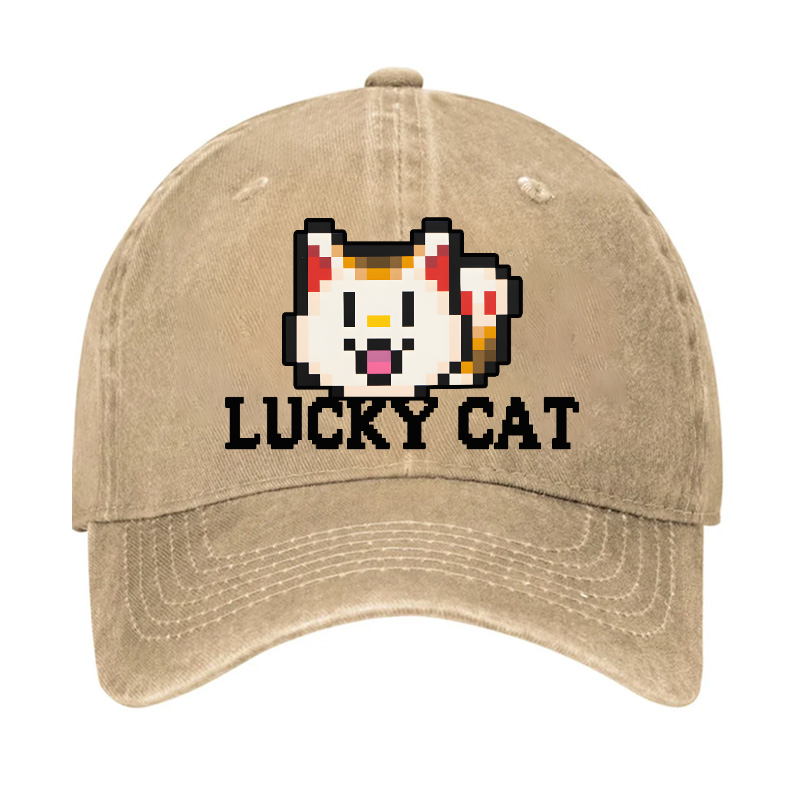 TM Lucky Cat Vintage Cotton Cap