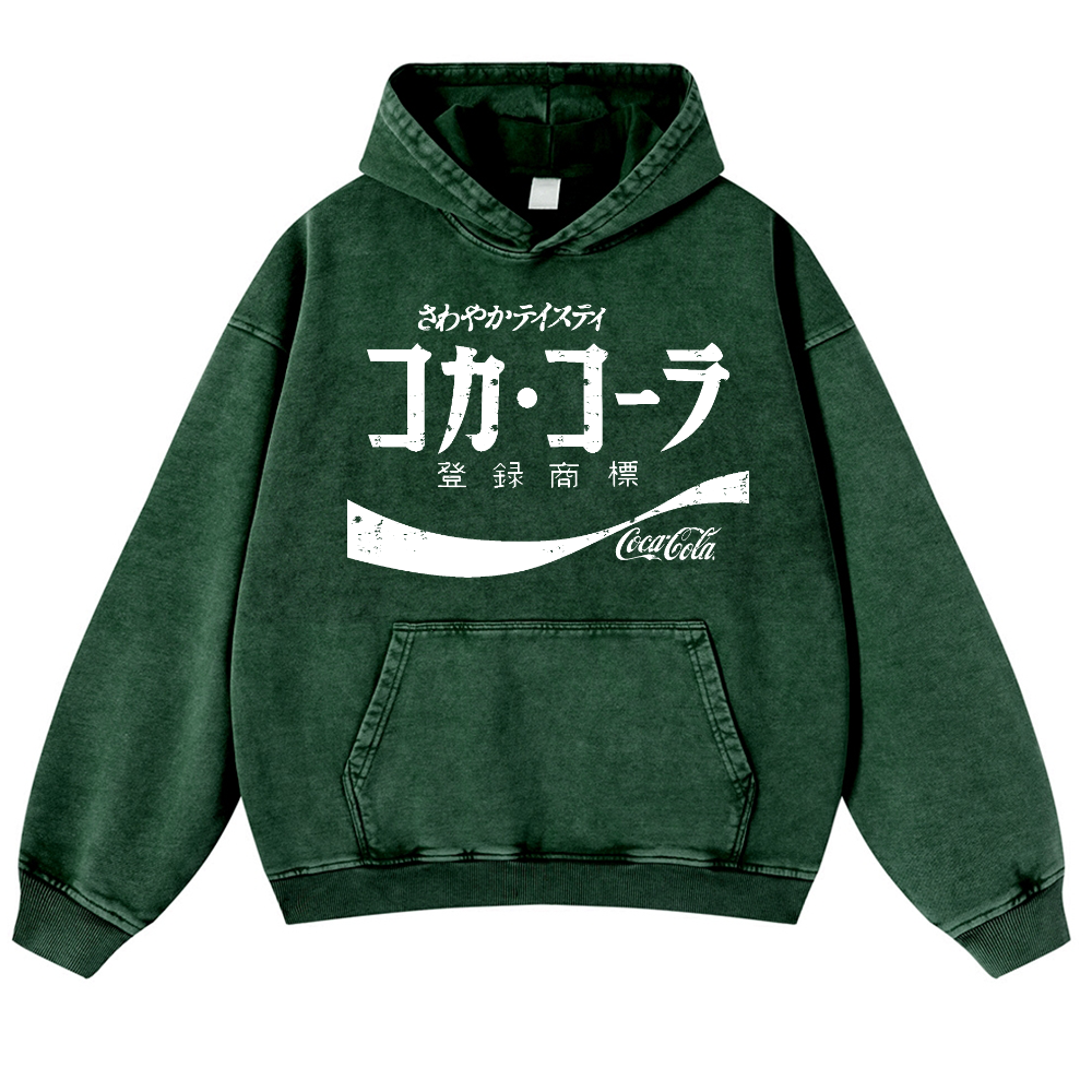 Coca Cola Vintage Washed Thick Cotton Hoodie