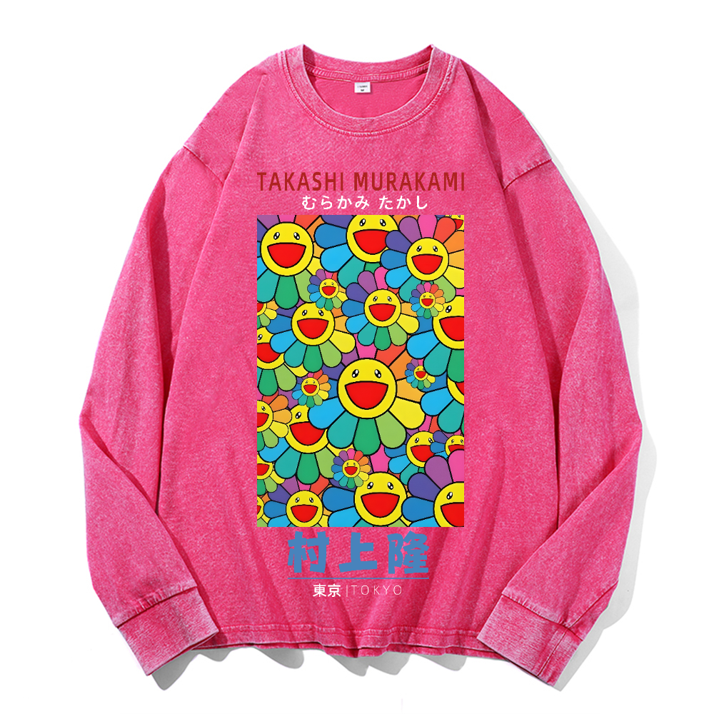 Sunflower TM Vintage Cotton Wash Crewneck Sweatshirt