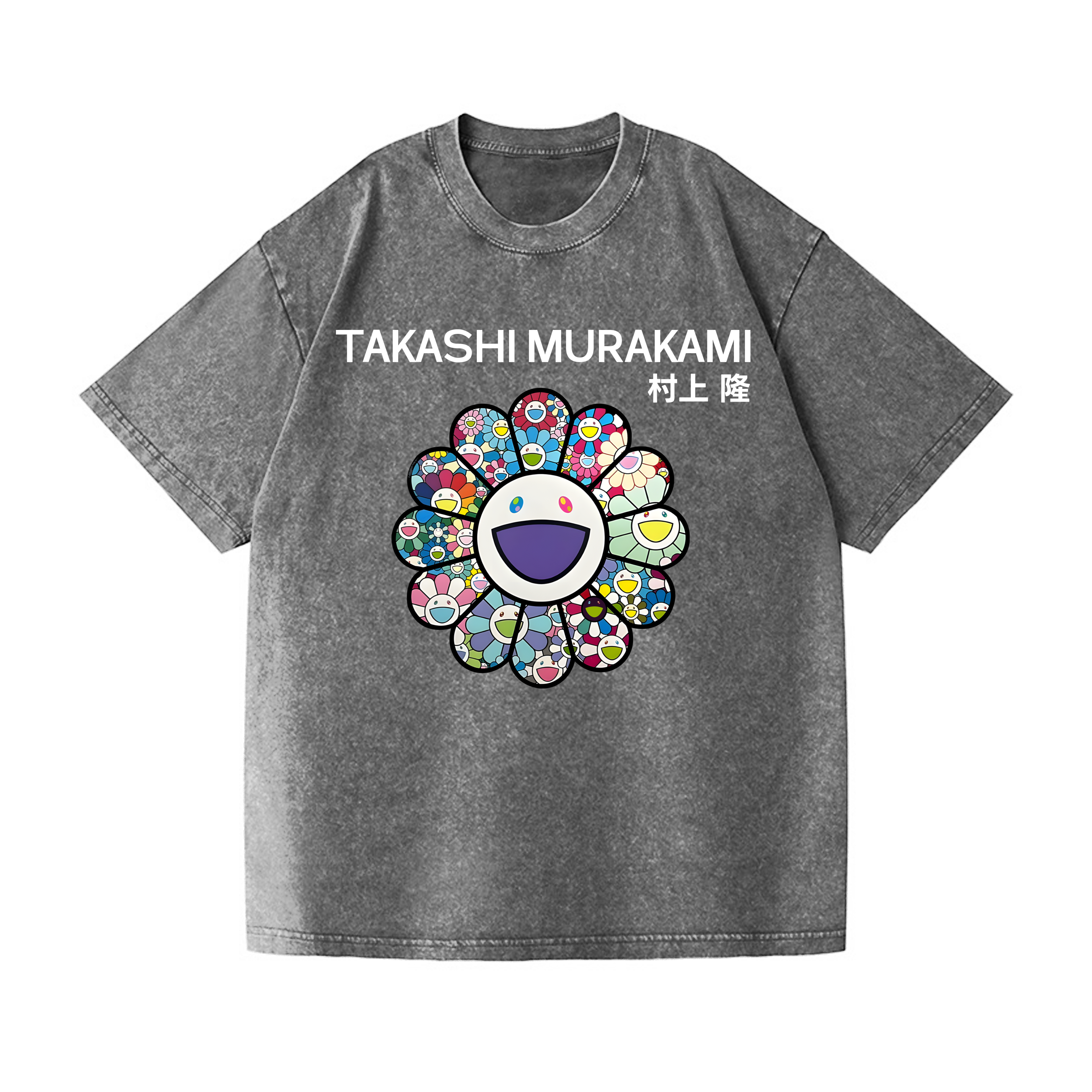 Flower TM Vintage Wash Japanese Design T-Shirt