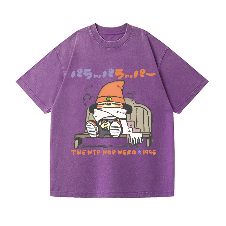 PaRappa the Rapper Vintage Wash Japanese Design T-Shirt