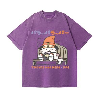 PaRappa the Rapper Vintage Wash Japanese Design T-Shirt