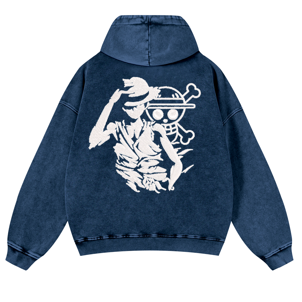 OP Vintage Washed Cotton Back Art Hoodie