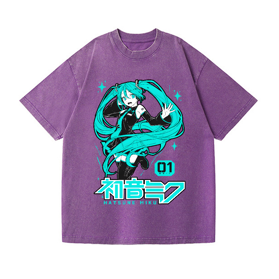 Hatsune Miku Vintage Wash Japanese Design T-Shirt