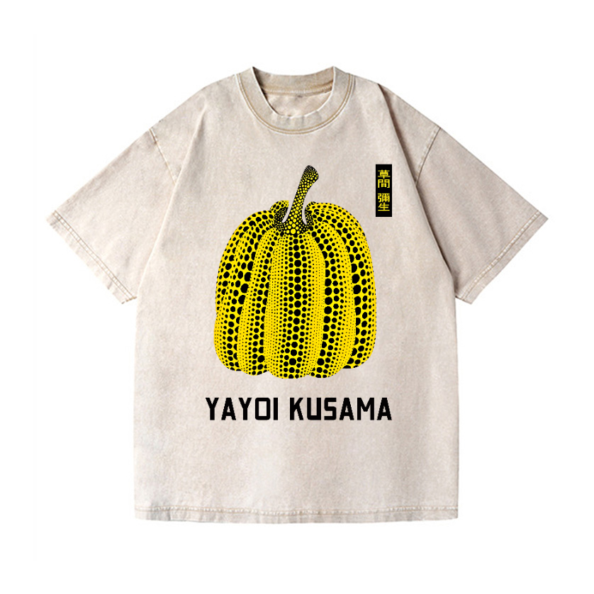 Yayoi Kusama Pumpkin Vintage Wash Japanese Design T-Shirt