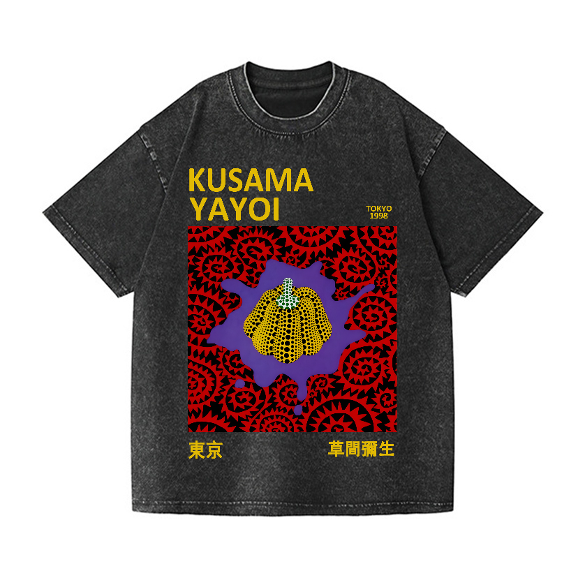Yayoi Kusama Pumpkin Vintage Wash Japanese Design T-Shirt