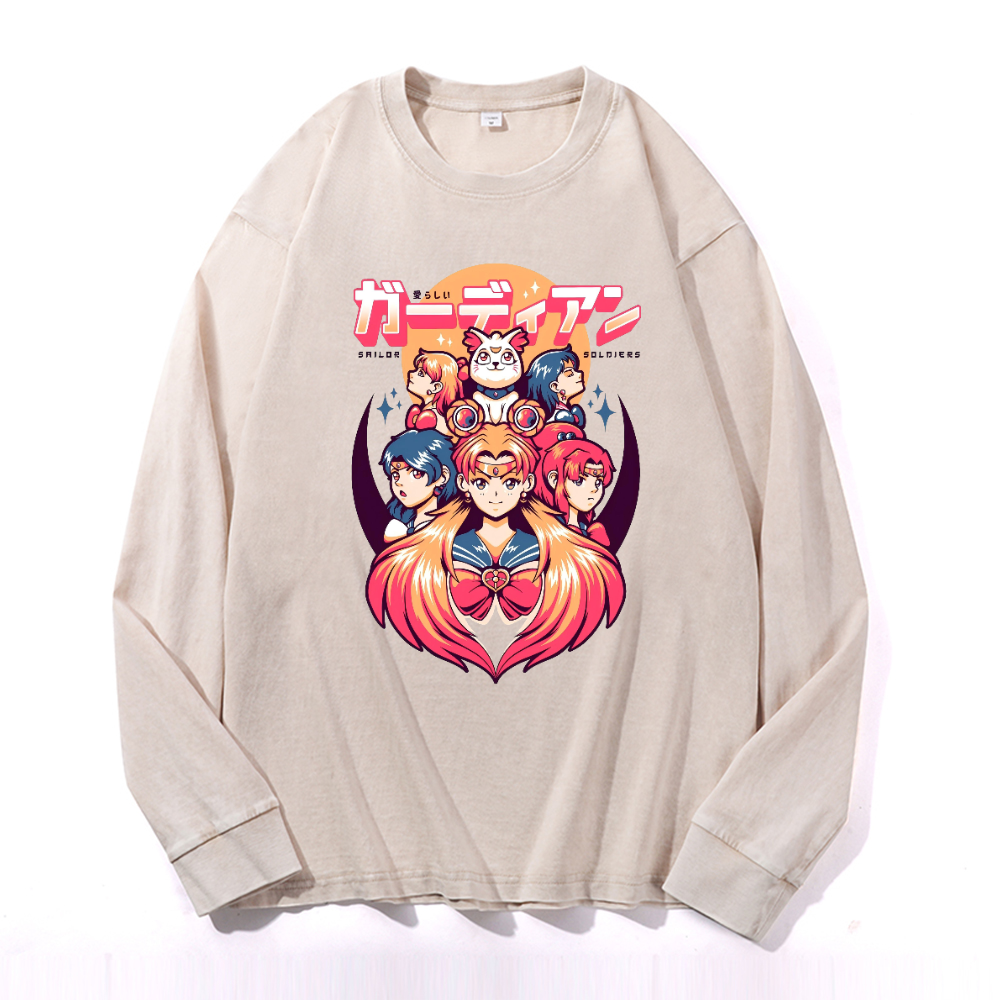 Sailor Moon Vintage Cotton Wash Crewneck Sweatshirt