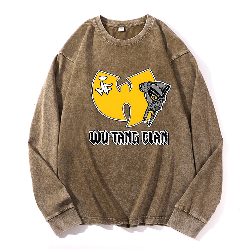 Wu-Tang Clan MF Doom Vintage Cotton Wash Long-sleeve T-shirt