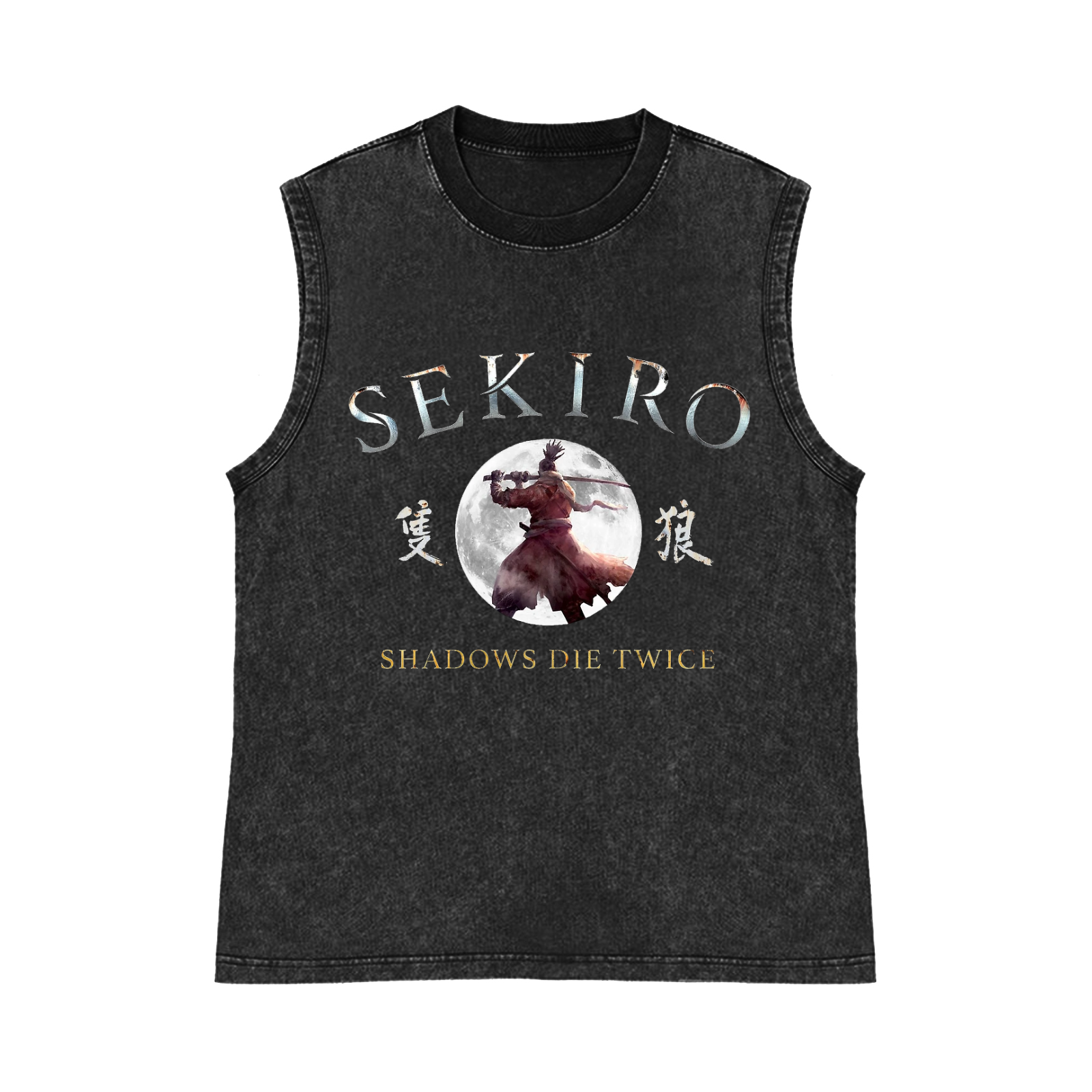 Sekiro Pure Cotton Wash-Dyed Sleeveless Tank Top