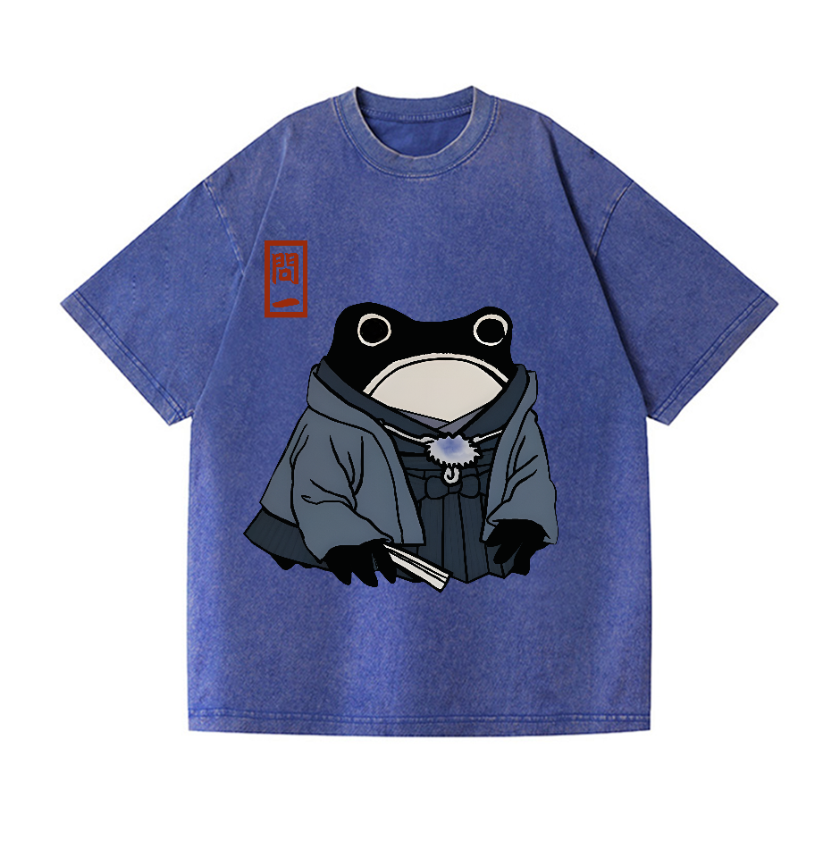 Matsumoto Hoji Frog Vintage Wash Japanese Design T-Shirt