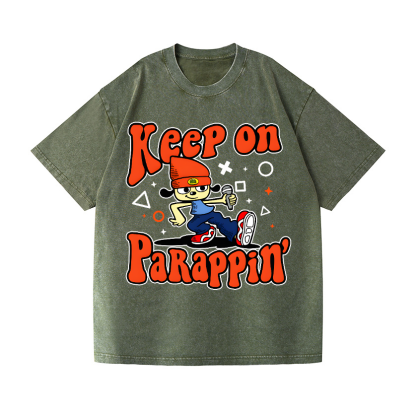 PaRappa the Rapper Vintage Wash Japanese Design T-Shirt