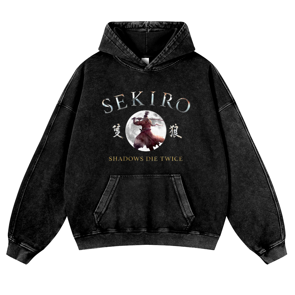 Sekiro Vintage Washed Thick Cotton Hoodie
