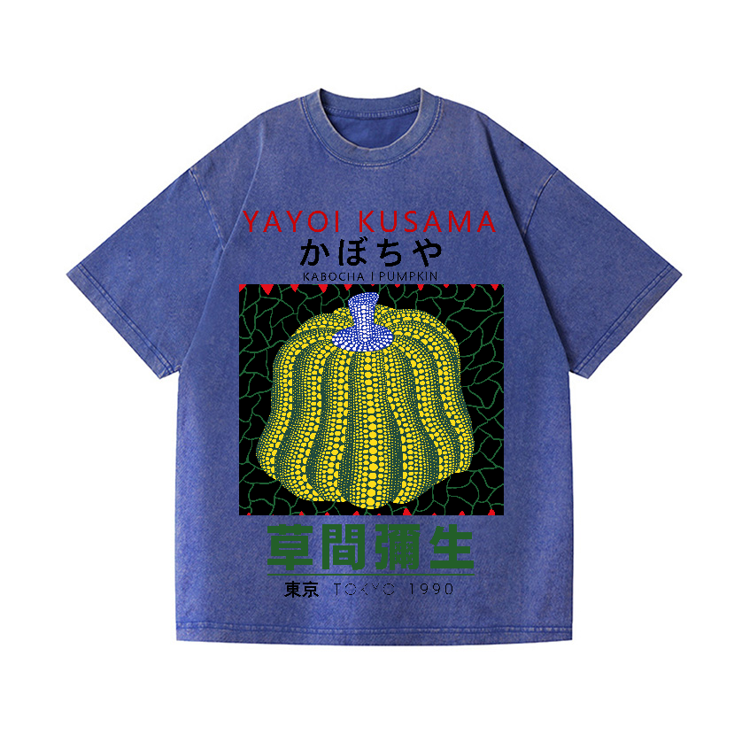 Yayoi Kusama Pumpkin Vintage Wash Japanese Design T-Shirt