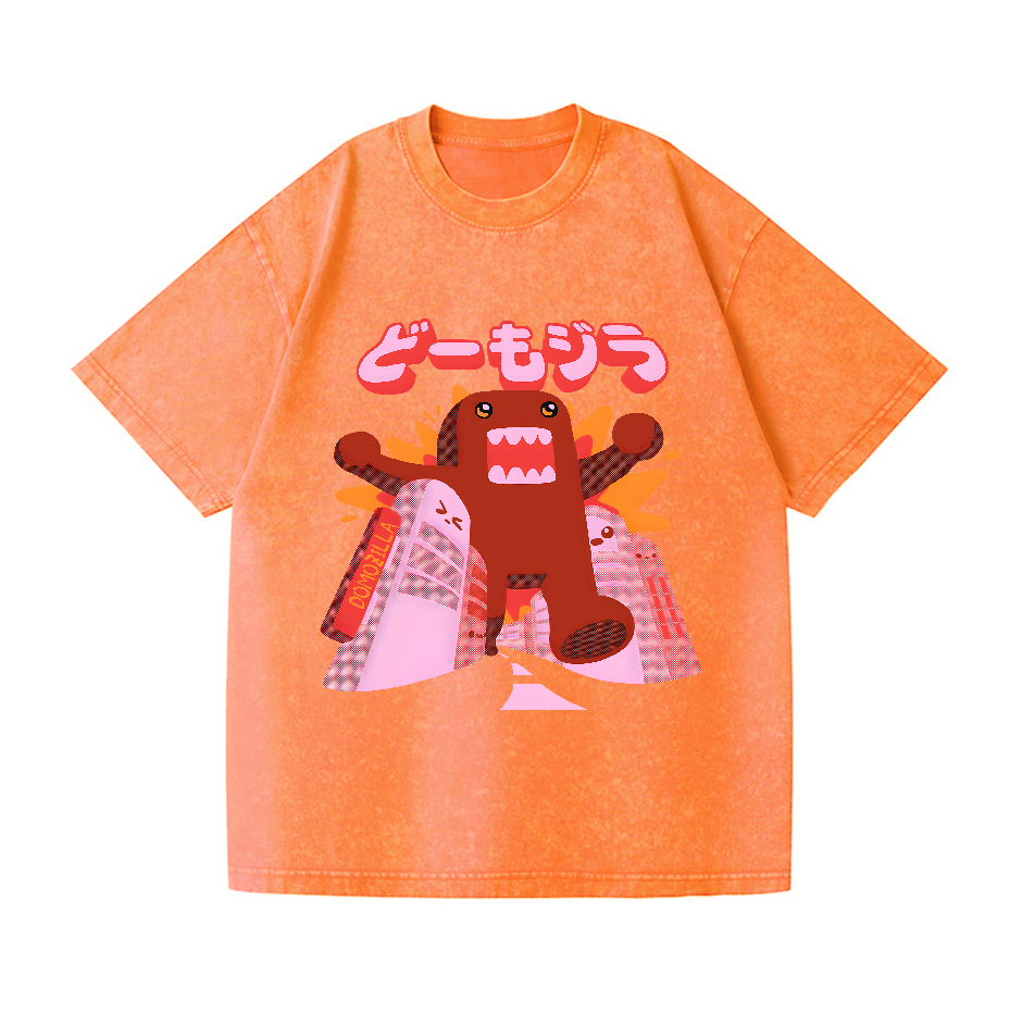 Domozilla Domo Kun Kaiju Vintage Wash Japanese Design T-Shirt