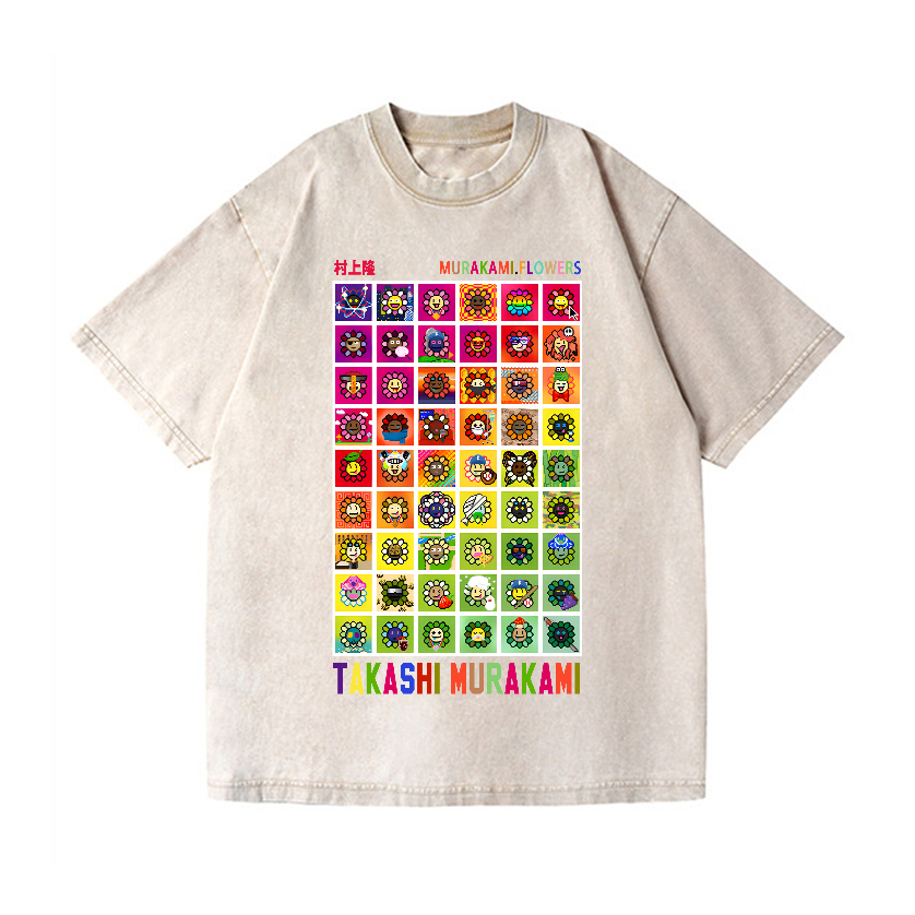 TM Sunflower Vintage Wash Japanese Design T-Shirt