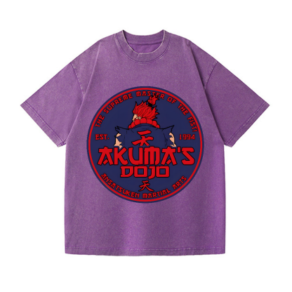 Street Fighter Akuma Vintage Wash Japanese Design T-Shirt