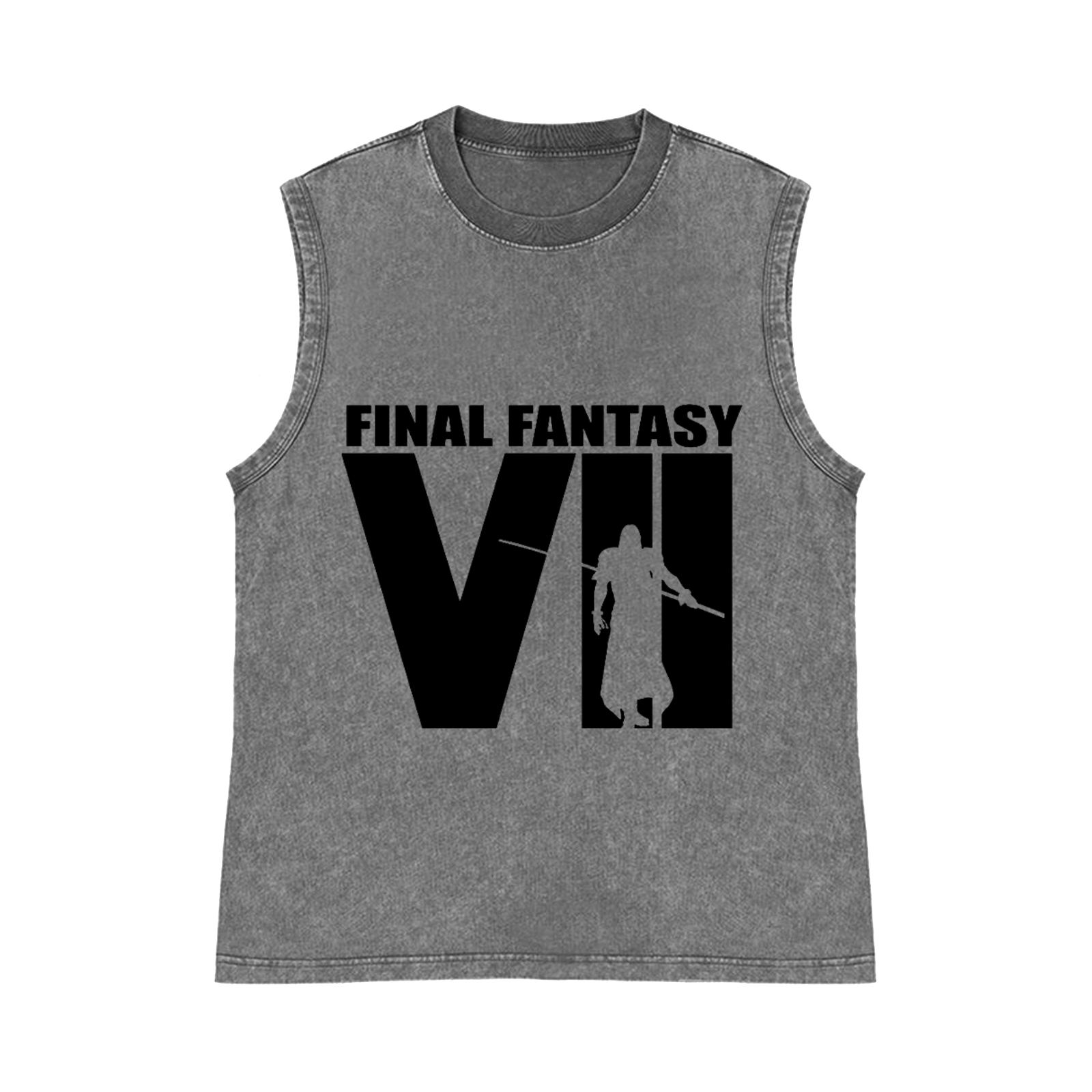 Final Fantasy Pure Cotton Wash-Dyed Sleeveless Tank Top
