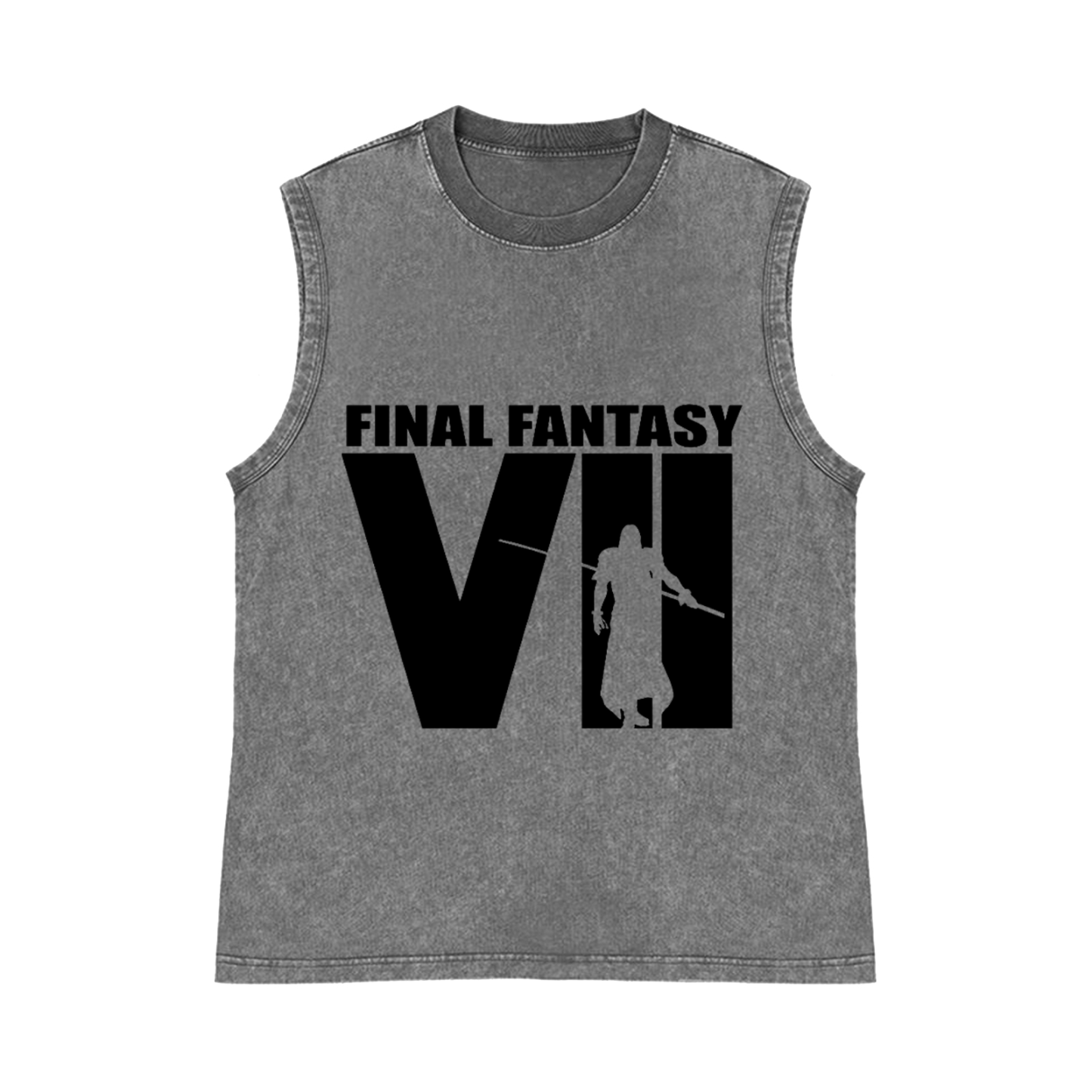Final Fantasy Pure Cotton Wash-Dyed Sleeveless Tank Top