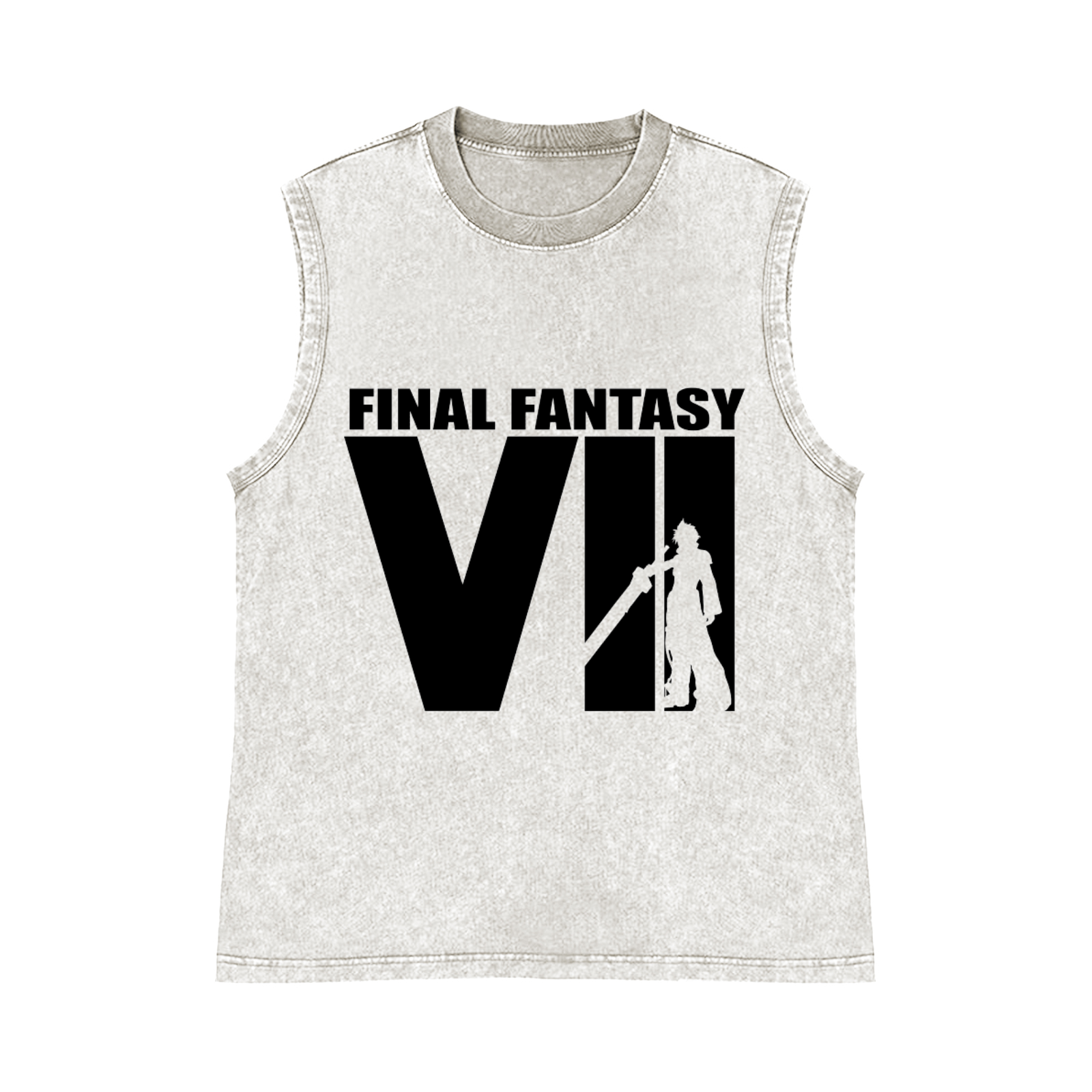 Final Fantasy Pure Cotton Wash-Dyed Sleeveless Tank Top