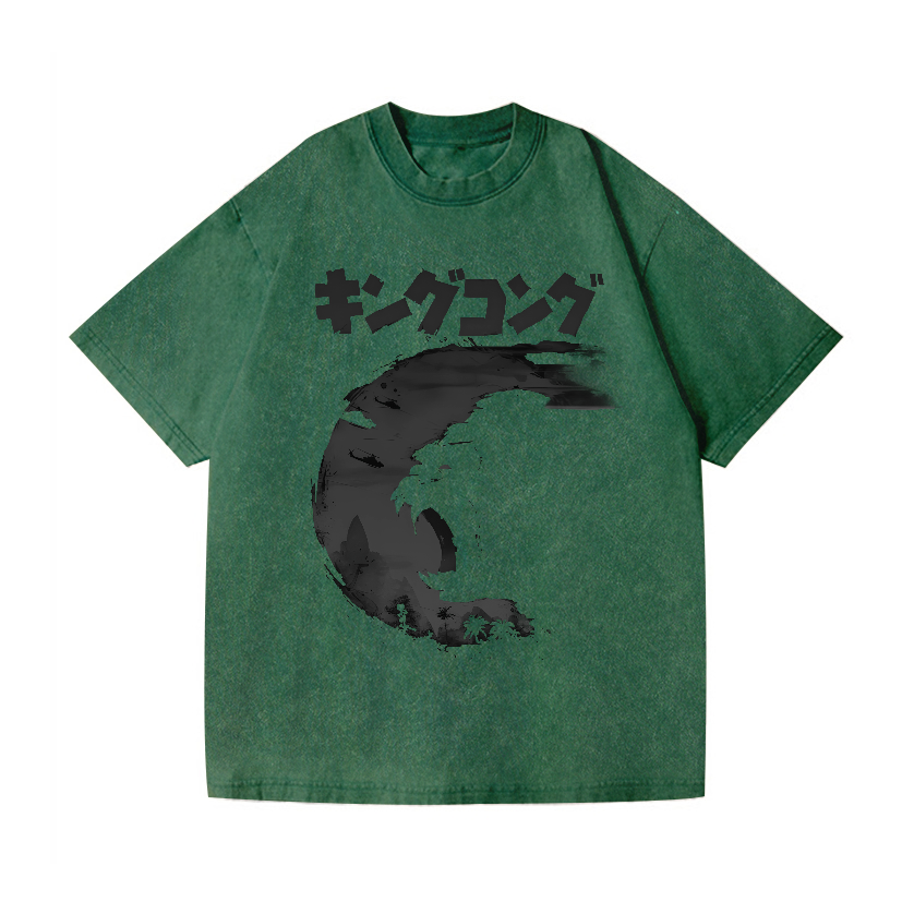 Kaiju King Kong Vintage Wash Japanese Design T-Shirt