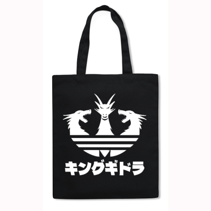 King Ghidorah Kaiju Japanese Style Canvas Tote Bag