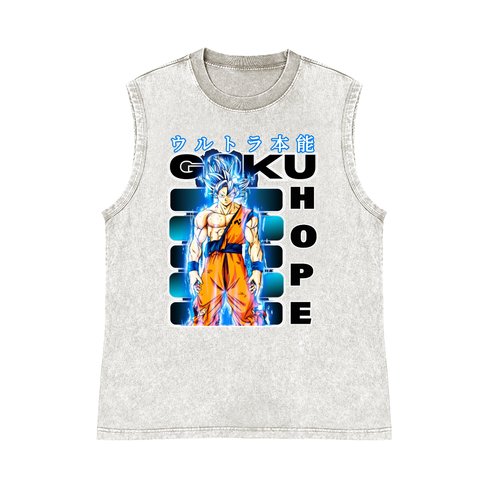 DB Son Goku Pure Cotton Wash-Dyed Sleeveless Tank Top
