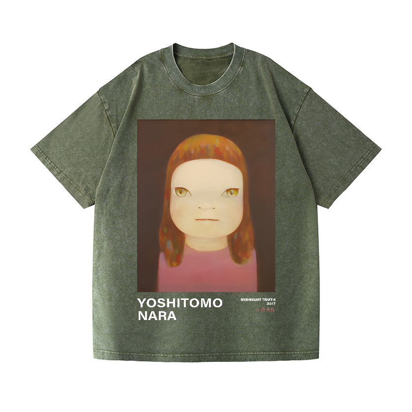 Yoshitomo Nara Vintage Wash Japanese Design T-Shirt