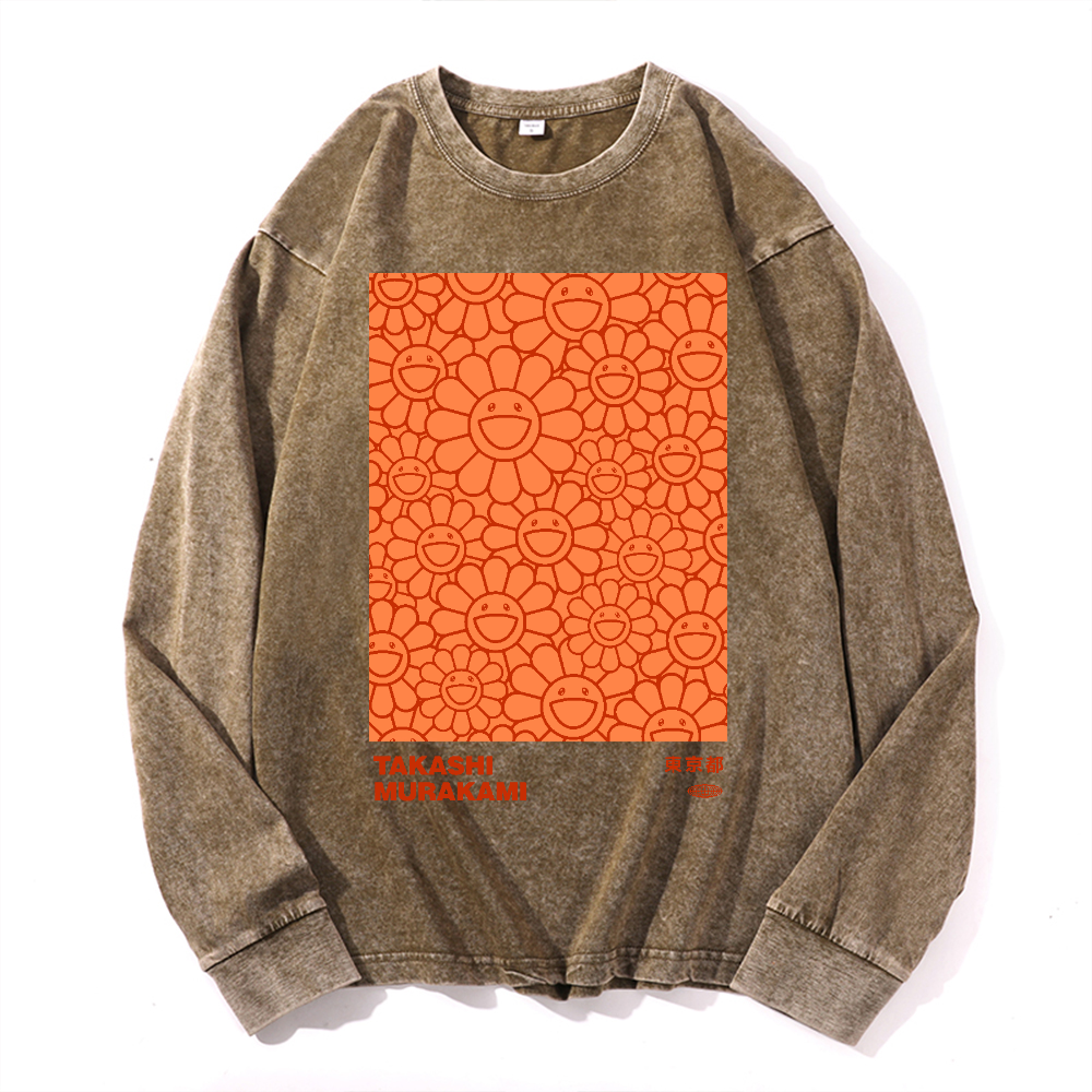 Sunflower TM Vintage Cotton Wash Crewneck Sweatshirt