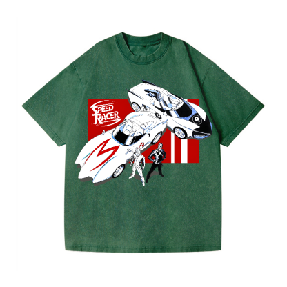 Speed Racer Vintage Wash Japanese Design T-Shirt