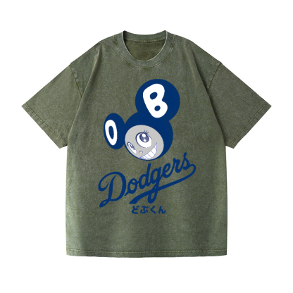 Dodgers Japan Sunflower TM Vintage Wash Japanese Design T-Shirt