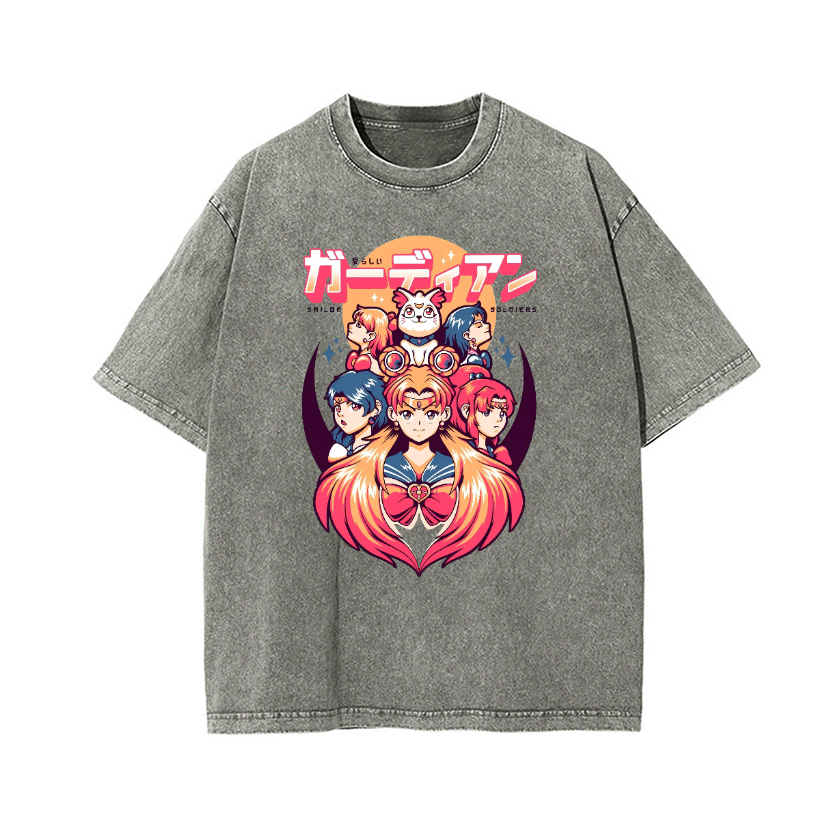 Sailor Moon Vintage Wash Japanese Design T-Shirt