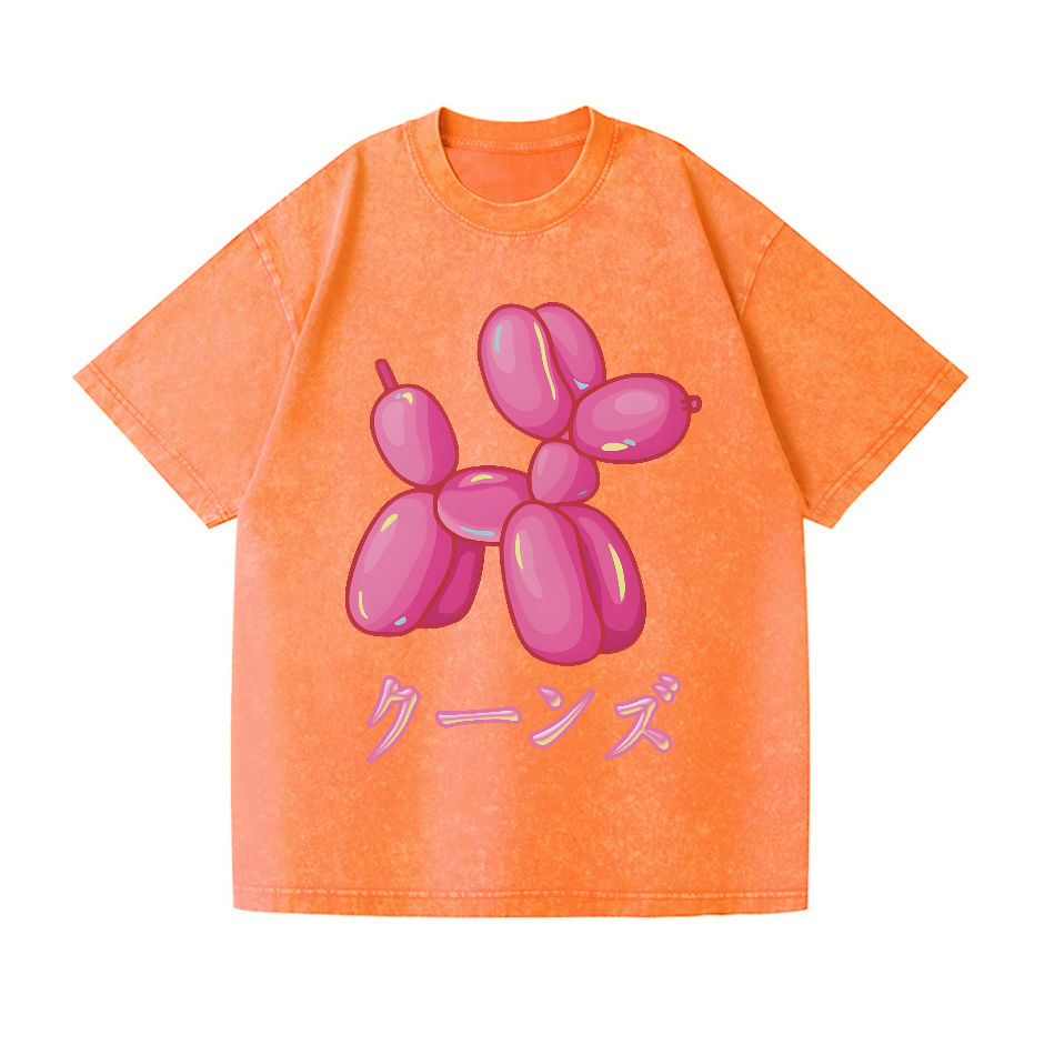 Balloon Dog Vintage Wash Japanese Design T-Shirt