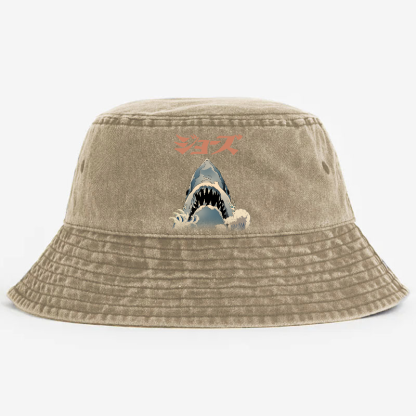 Jaws Ukiyoe Vintage 100% Cotton Bucket Hat