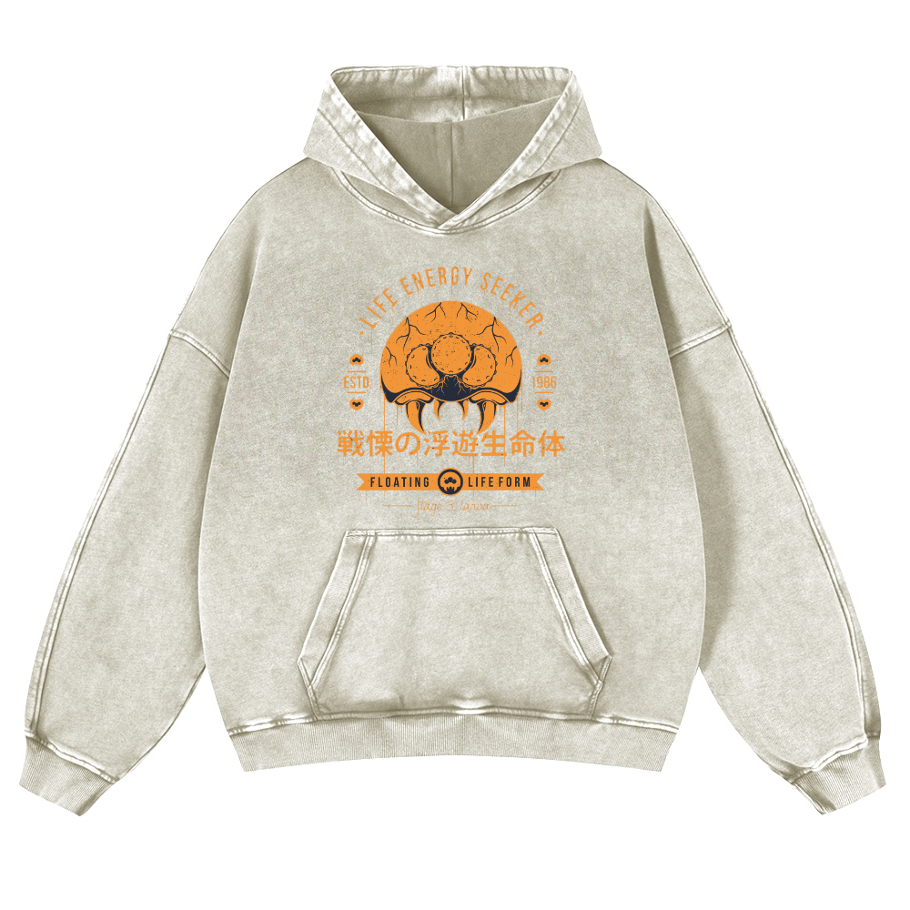 Metroid Vintage Washed Thick Cotton Hoodie