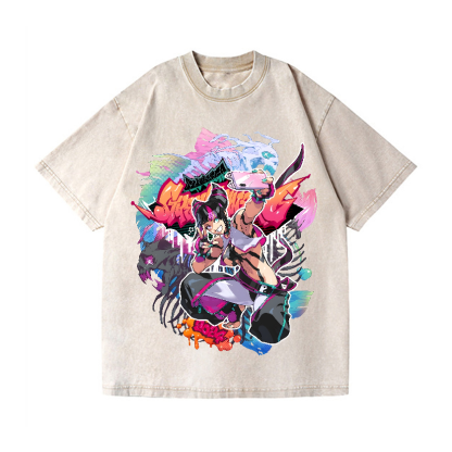 Street Fighter Juri Vintage Wash Japanese Design T-Shirt