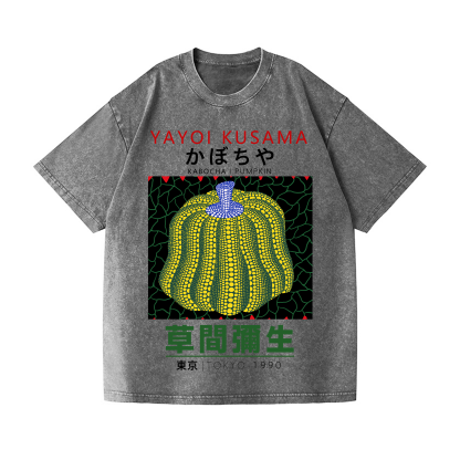 Yayoi Kusama Pumpkin Vintage Wash Japanese Design T-Shirt