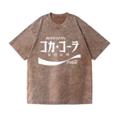 Coca Cola Vintage Wash Japanese Design T-Shirt