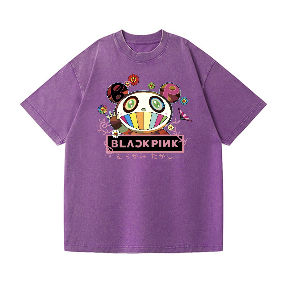 Black Pink TM Vintage Wash Japanese Design T-Shirt