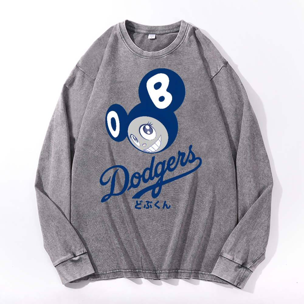 Dodgers Japan Sunflower TM Vintage Cotton Wash Long-sleeve T-shirt