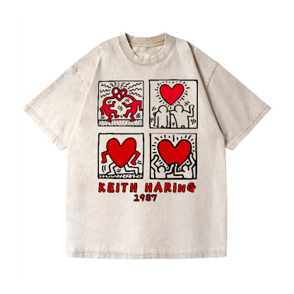 Keith Haring Vintage Wash Japanese Design T-Shirt