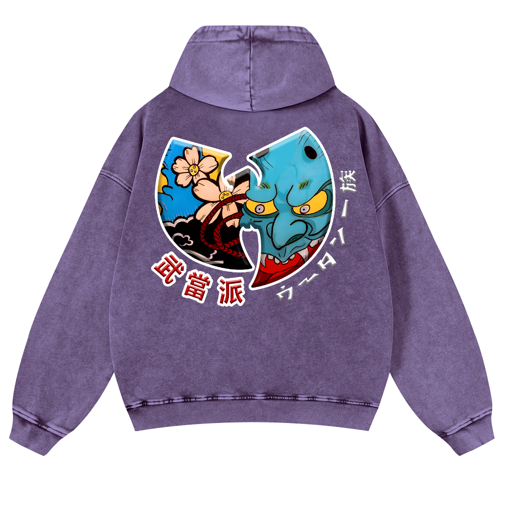 Wu Tang Clan Vintage Washed Cotton Back Art Hoodie