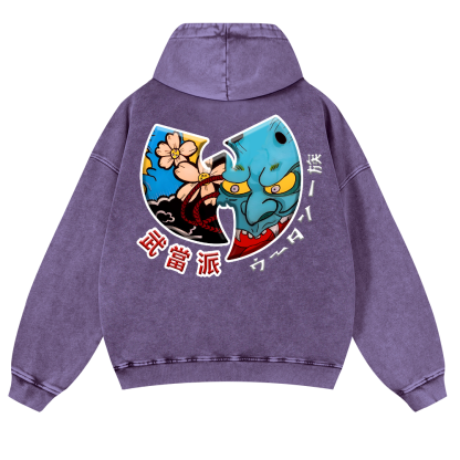 Wu Tang Clan Vintage Washed Cotton Back Art Hoodie