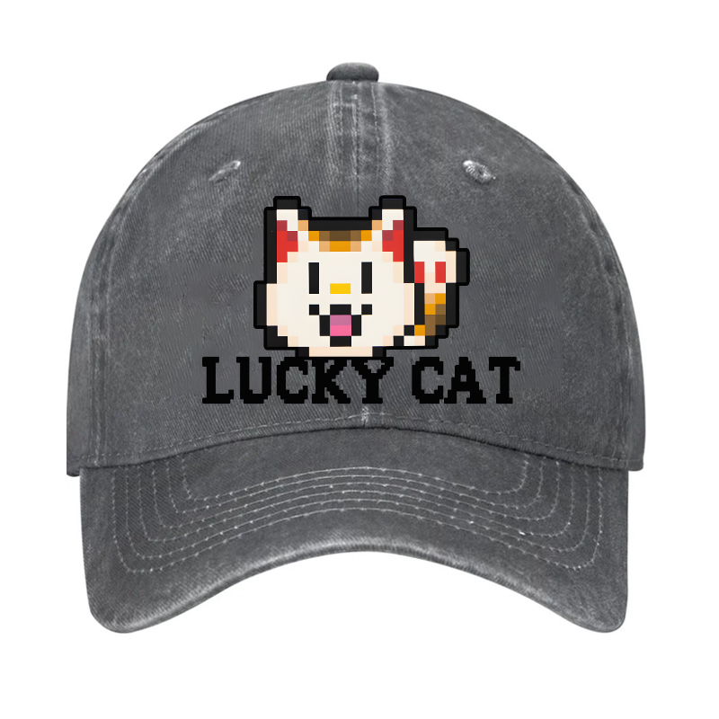 TM Lucky Cat Vintage Cotton Cap