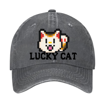 TM Lucky Cat Vintage Cotton Cap