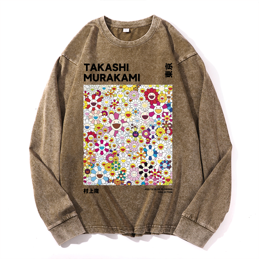 Sunflower TM Vintage Cotton Wash Crewneck Sweatshirt