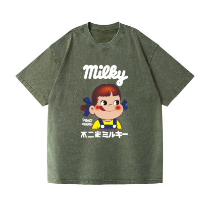 Fujiya Milky Vintage Wash Japanese Design T-Shirt